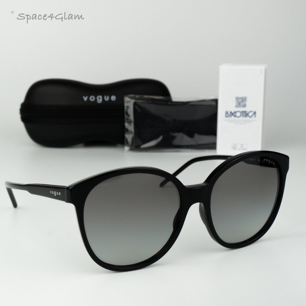 Vogue Women Sunglasses Black Grey Gradient Butterfly VO5509S W44/1156 BRAND NEW